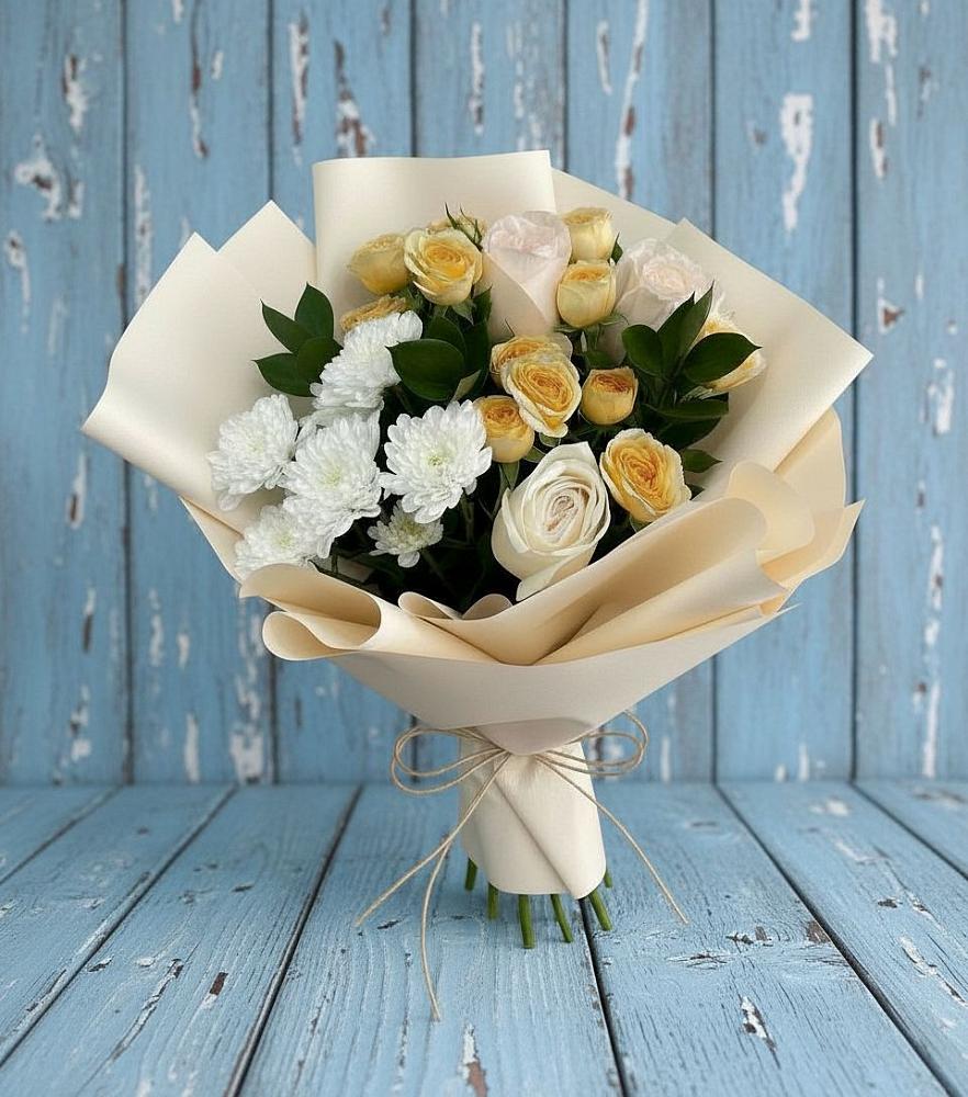 Букет цветов из: Розы и Хризантемы в Бавтугае