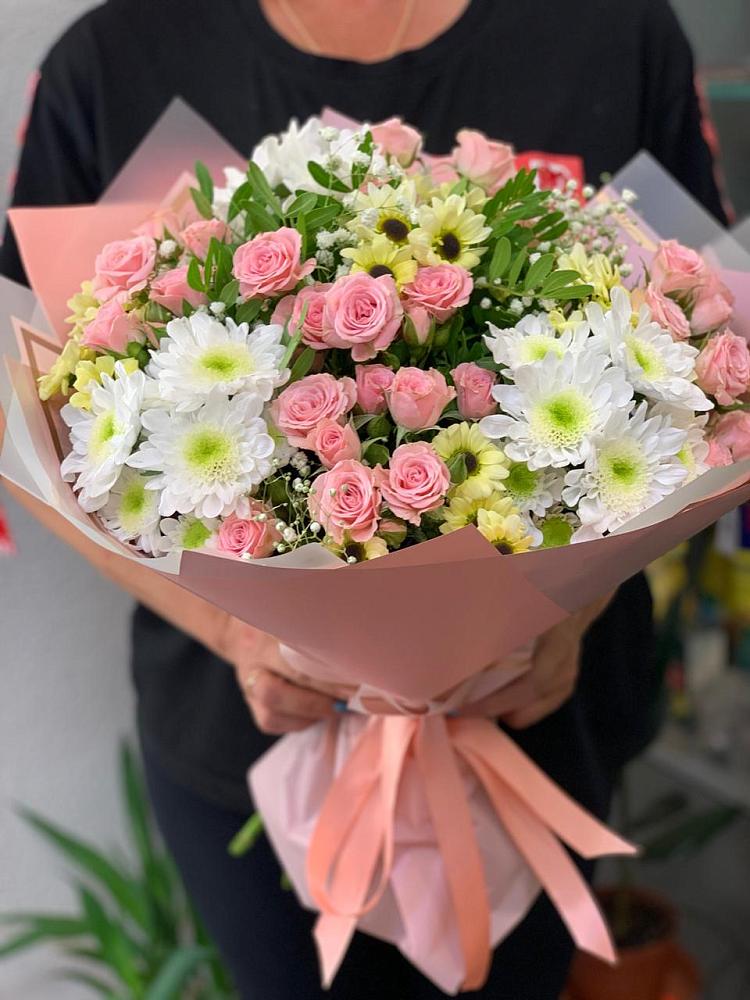 Букет цветов из: Розы и Хризантемы в Бавтугае