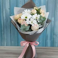 Букет цветов из:  Хризантемы и Розы в Бавтугае