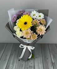 Букет цветов из:  Розы, Герберы и Хризантемы #REPLACE_PRED# Бавтугае