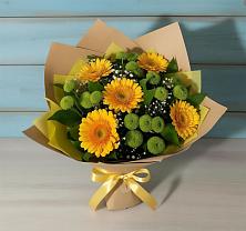 Букет цветов из:  Герберы и Хризантемы в Бавтугае