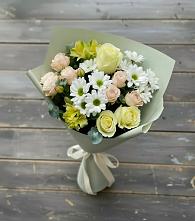 Букет цветов из:  Альстромерии, Розы и Хризантемы в Бавтугае