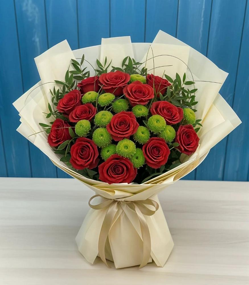 Букет цветов из: Розы и Хризантемы в Бавтугае