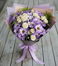 Букет цветов из:  Хризантемы и Розы в Бавтугае